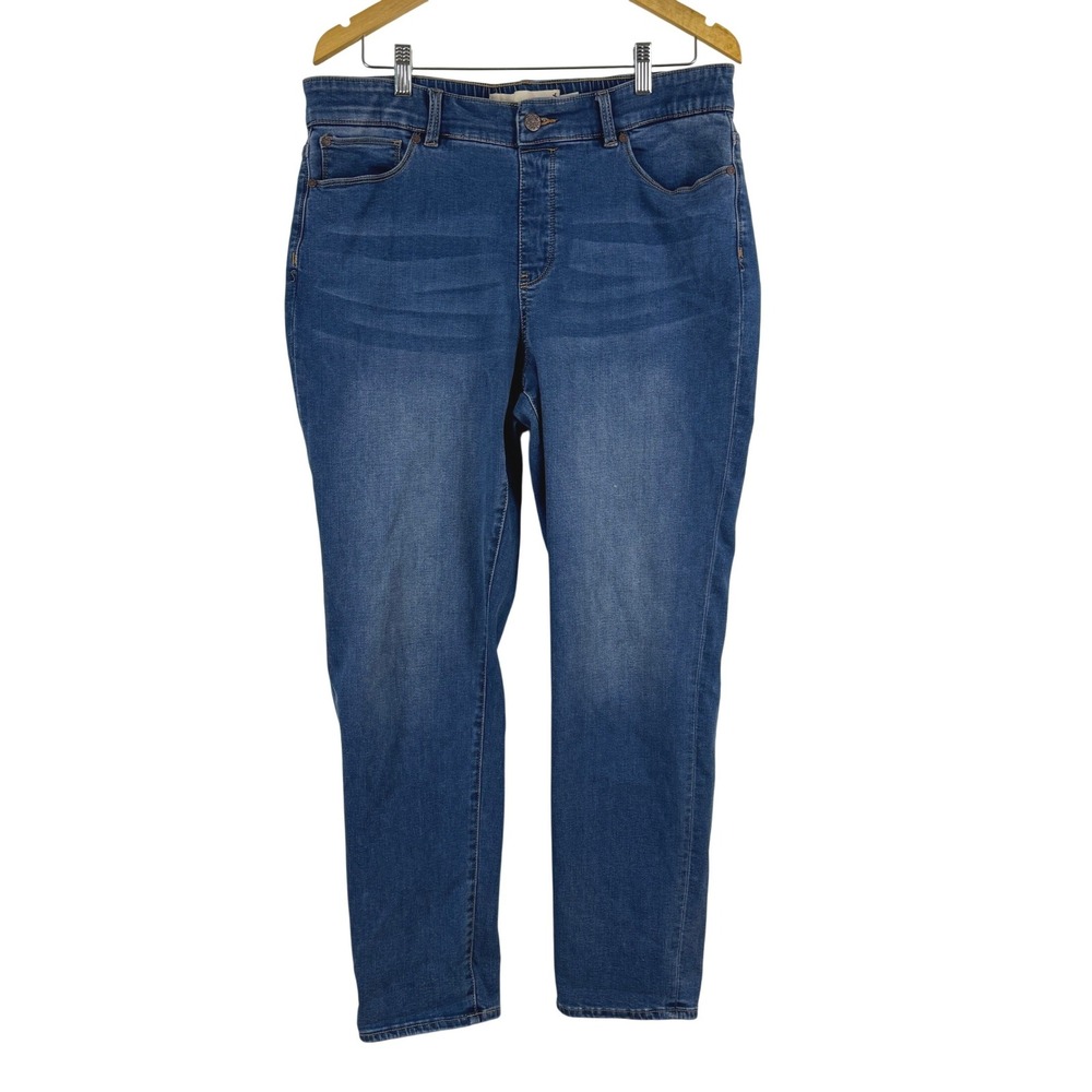 Soft Surroundings Womens Blue Denim Stretch Jeans Size L 2EQ76